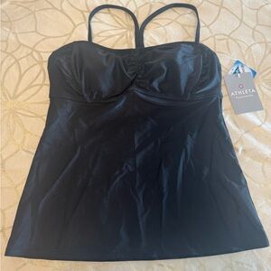 NWT Athleta Black tankini/bandeau swim top
